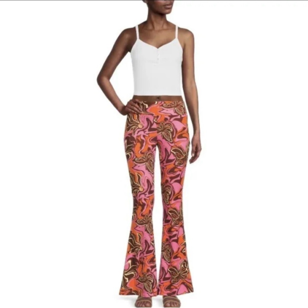 NWT No Boundaries. Juniors Knit Flare Boho  Hippie Stretch Pants XL (15-17)